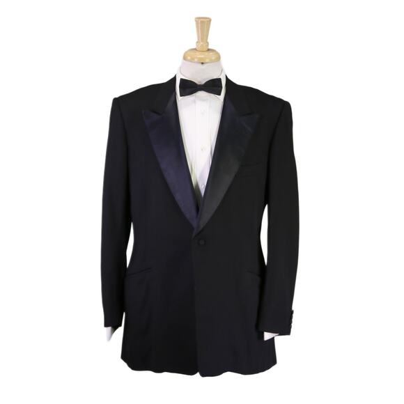 J Dege & Sons Skinner Black Peak Lapel Tuxedo Formal Blazer Jacket 42L